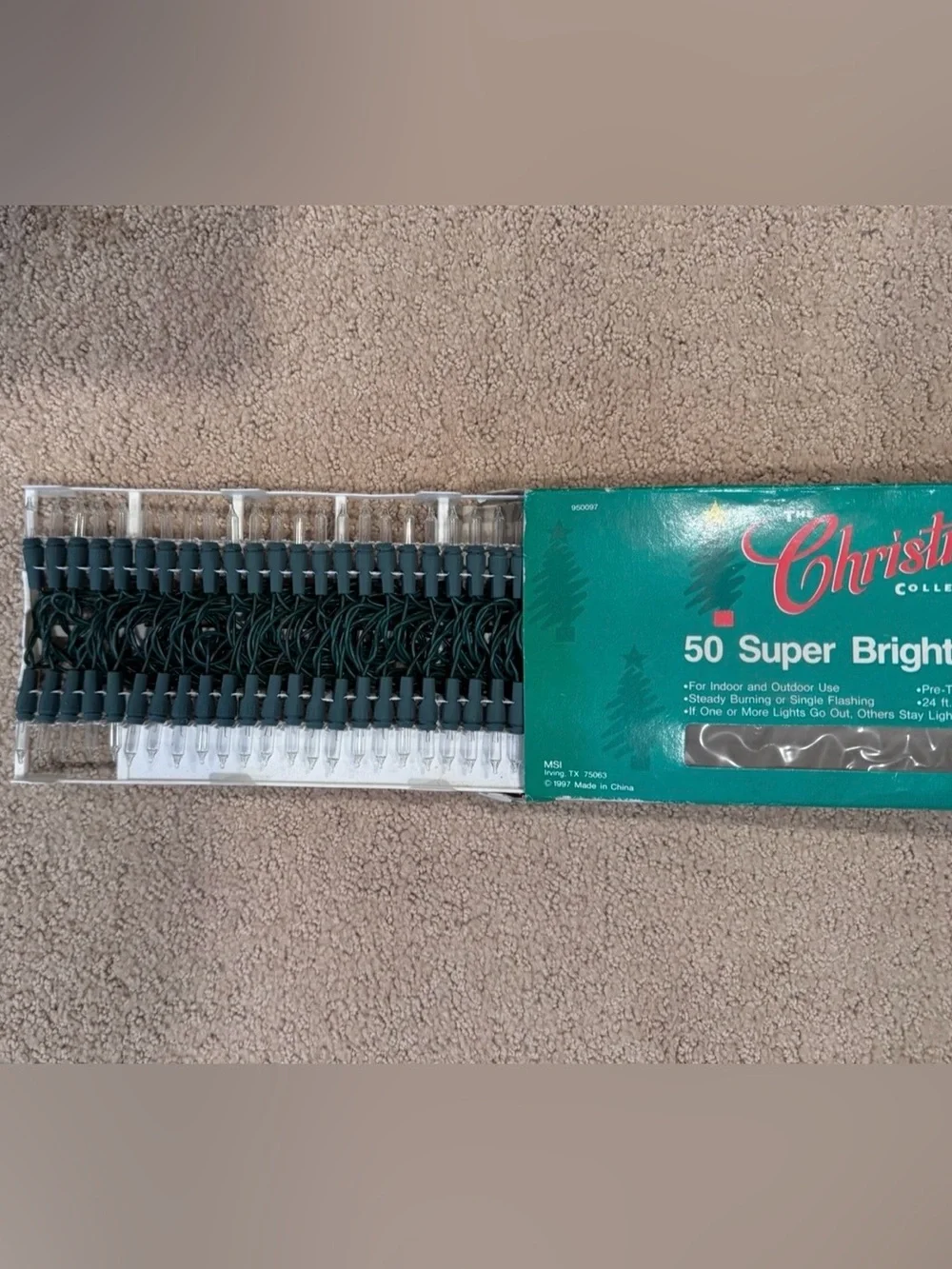 Vintage Clear Christmas Lights